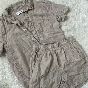 Abercrombie Kids Beige Linen Set